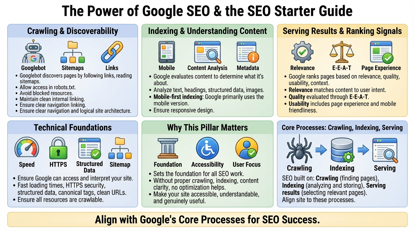 Pillar 1 — Google SEO Fundamentals & How Search Works