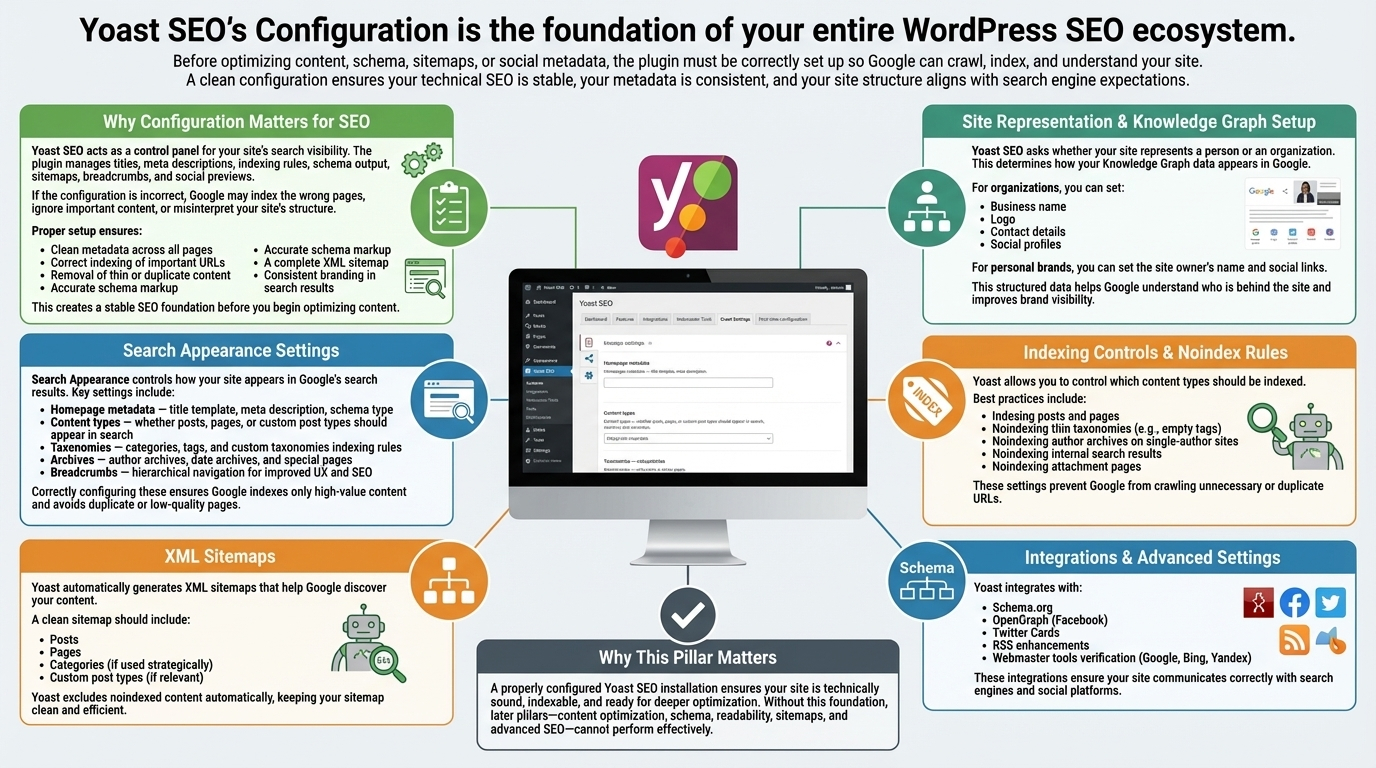 Pillar 1 — Yoast SEO Configuration & Site‑Wide Setup