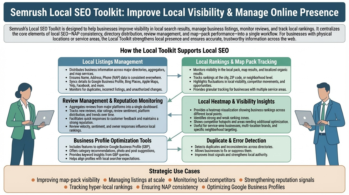 Pillar 10 — Semrush Local SEO Toolkit & Listings Management