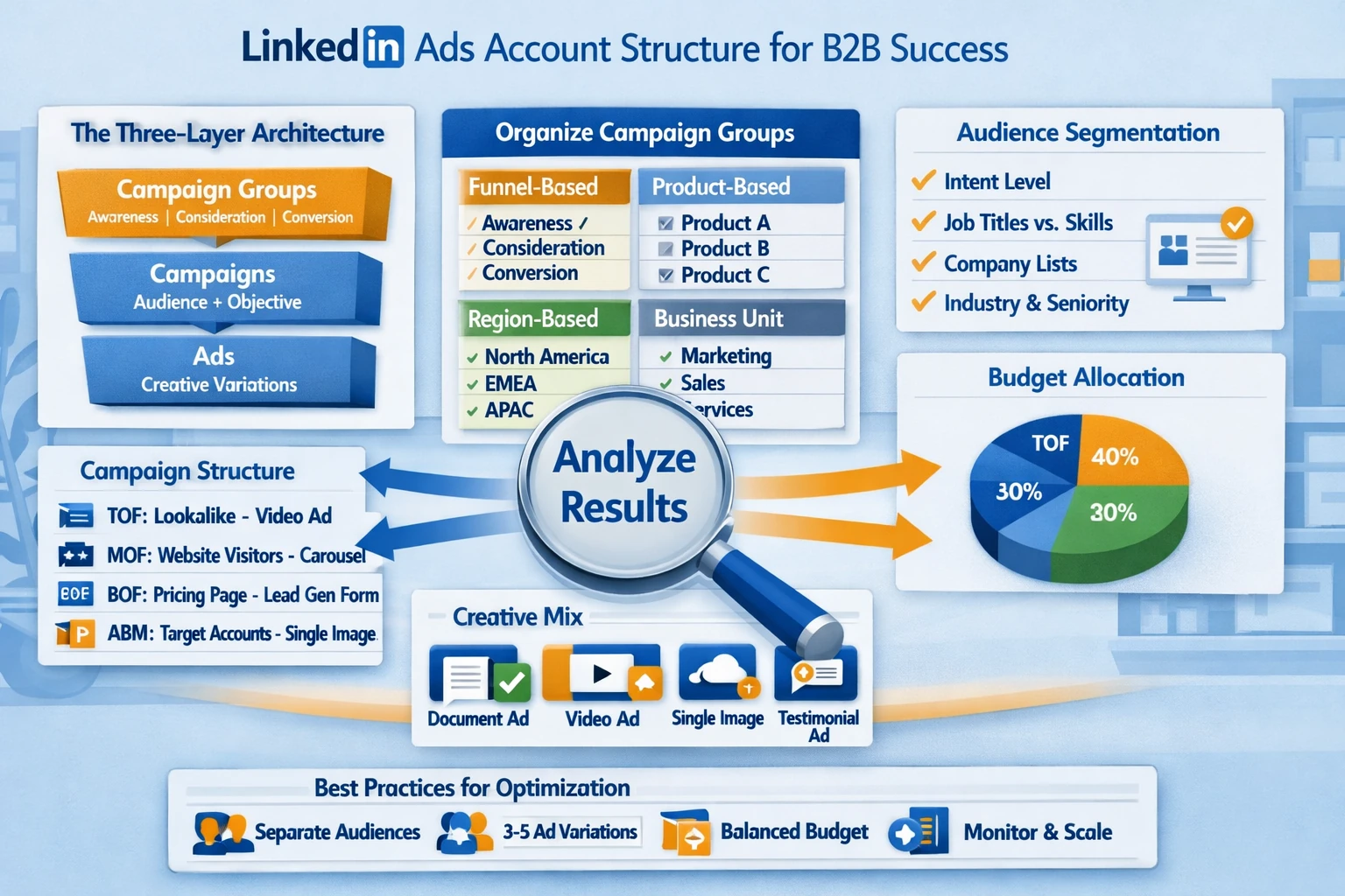 Pillar 11 — LinkedIn Ads Account Structure & Campaign Architecture-Optimized