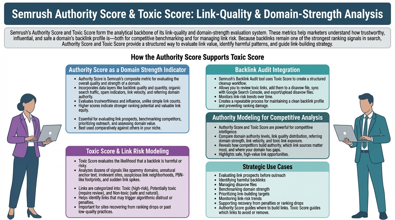 Pillar 11 — Semrush Authority Score, Toxic Score & Link Risk Modeling