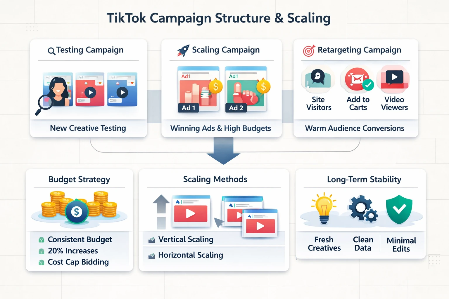 Pillar 11 — TikTok Campaign Structure, Scaling Systems & Budget Architecture-Optimized