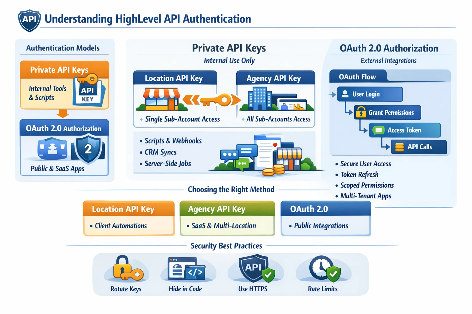 Pillar 2 API Authentication & Access Levels in Go High Level (GHL)-Optimized