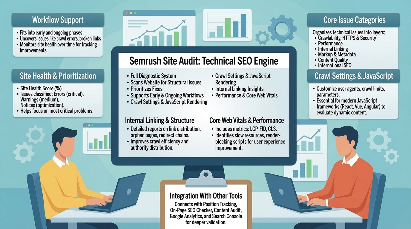Pillar 3 — Semrush Site Audit & Technical SEO Diagnostics