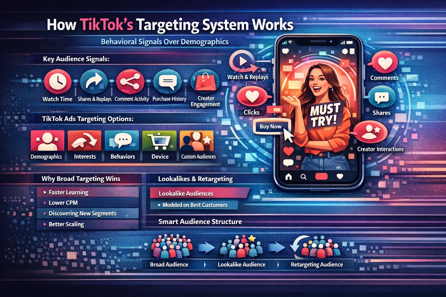 Pillar 3 — TikTok Targeting, Audiences & Algorithm Signals-Optimized