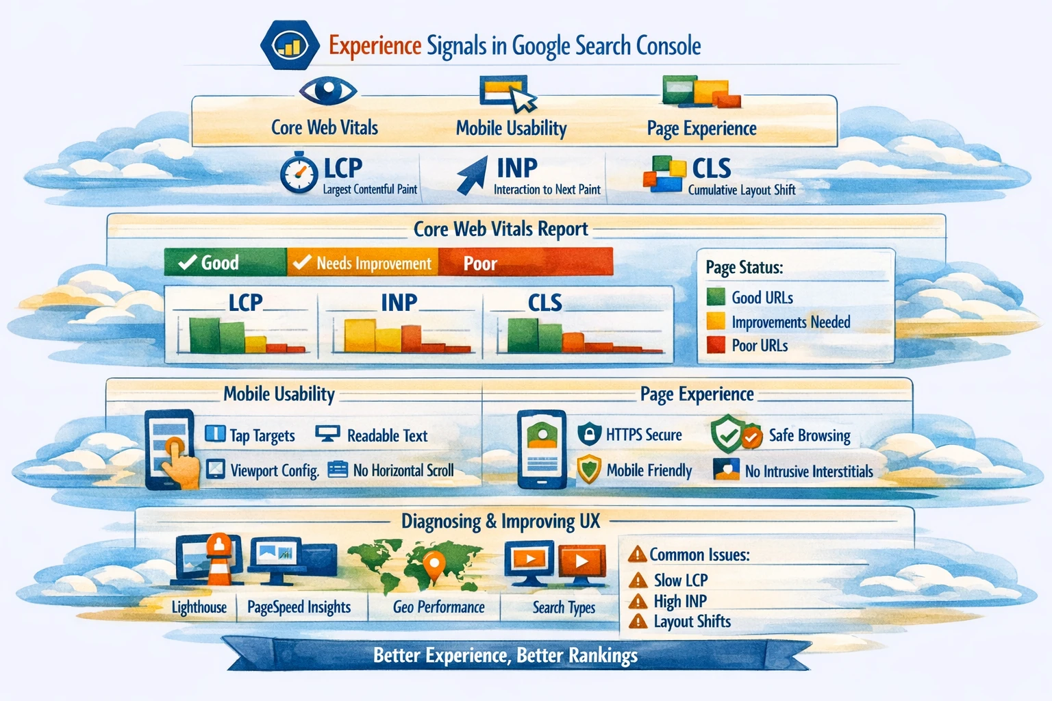 Pillar 4 Experience Signals — Core Web Vitals, Mobile Usability & Page Experience-Optimized