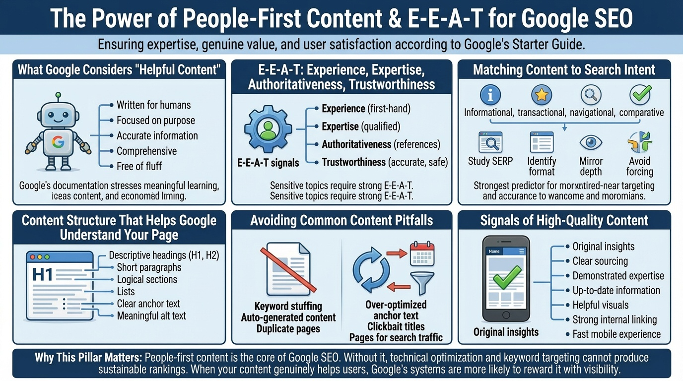 Pillar 4 — Creating Helpful, People‑First Content (Google SEO)