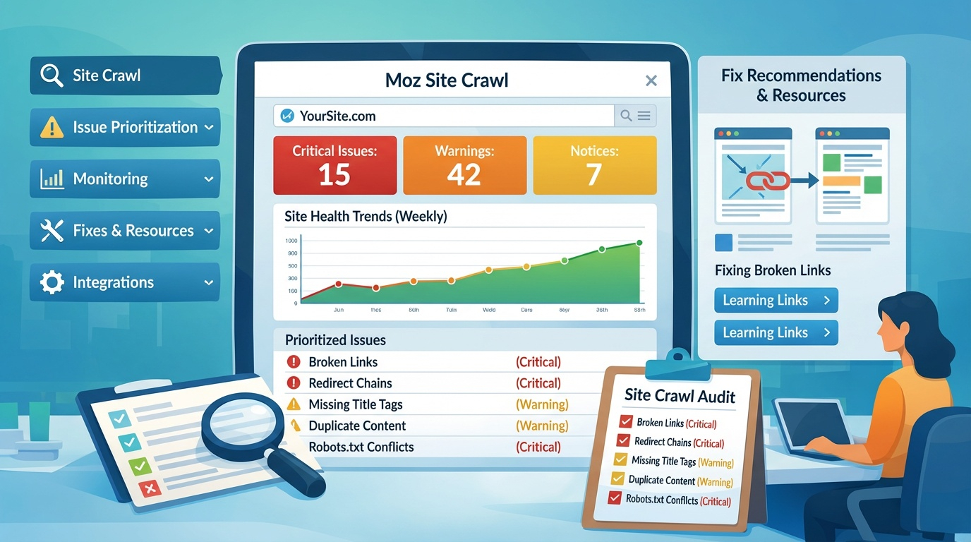 Pillar 4 — Moz Site Crawl & Technical SEO Diagnostics