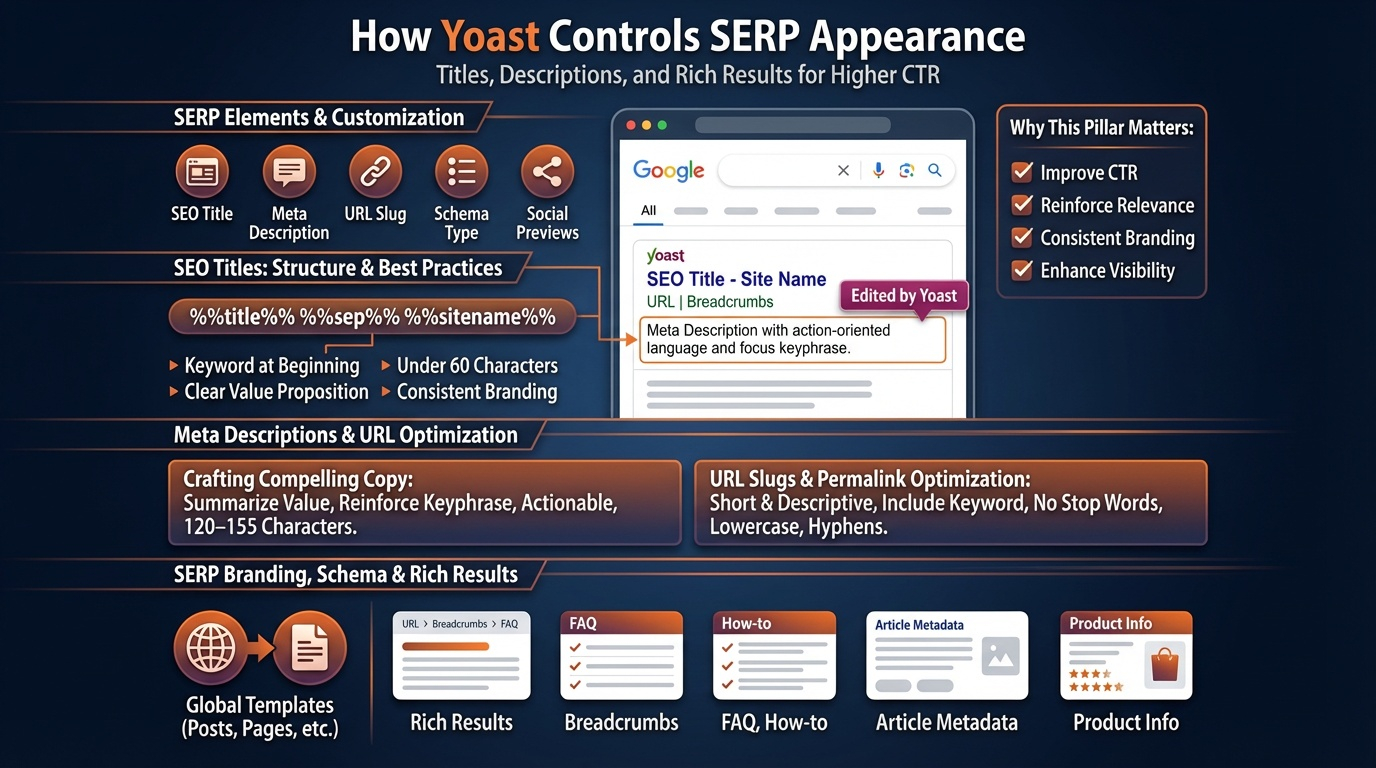 Pillar 4 — Yoast SEO Titles, Meta Descriptions & SERP Appearance Optimization