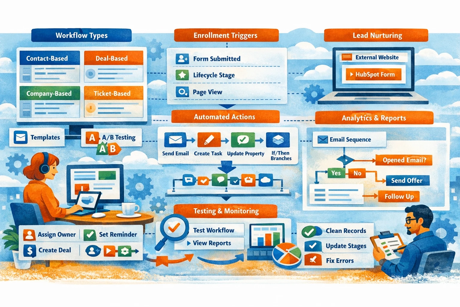 Pillar 7 — How to Use HubSpot Workflows & Automation-Optimized
