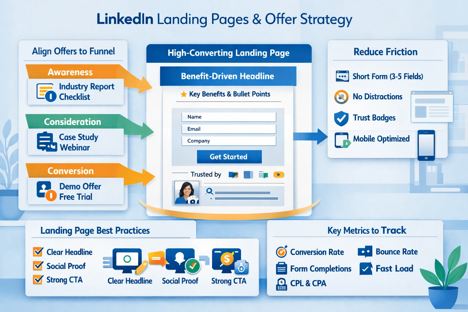 Pillar 9 — LinkedIn Ads Landing Pages & Offer Strategy-Optimized